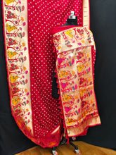 Wonderful Bandhej Red Color Silk Saree